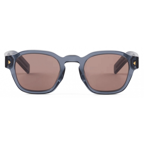 Prada - Iconic Metal Plaque - Pantos Sunglasses - Ocean Blue Bark - Prada Collection - Sunglasses - Prada Eyewear