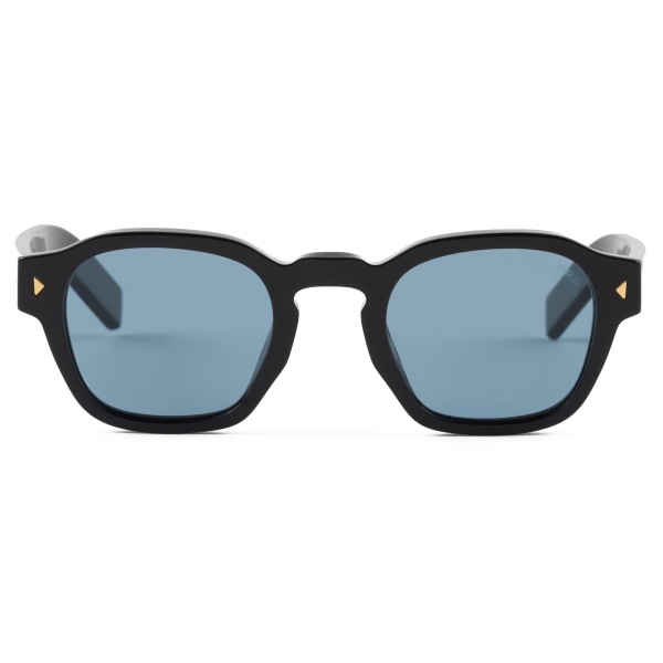 Prada - Iconic Metal Plaque - Pantos Sunglasses - Black Turquoise - Prada Collection - Sunglasses - Prada Eyewear