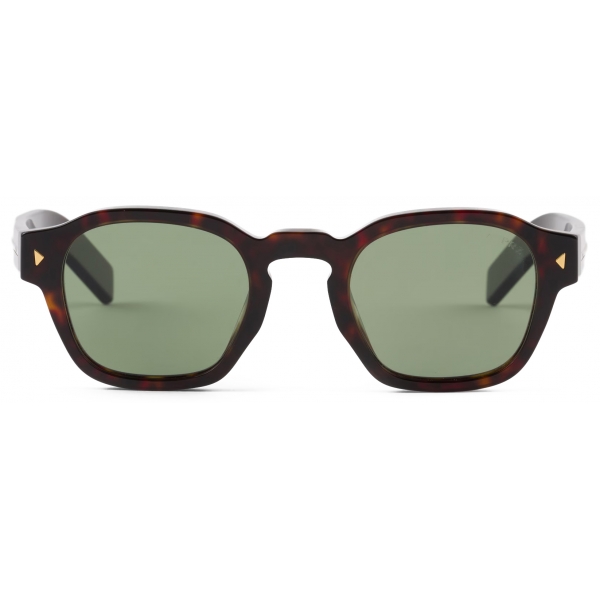 Prada - Iconic Metal Plaque - Pantos Sunglasses - Briarwood Tortoiseshell - Prada Collection - Sunglasses - Prada