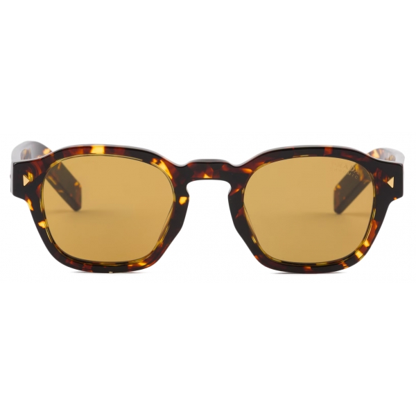 Prada - Iconic Metal Plaque - Pantos Sunglasses - Magma Tortoiseshell Honey - Prada Collection - Sunglasses