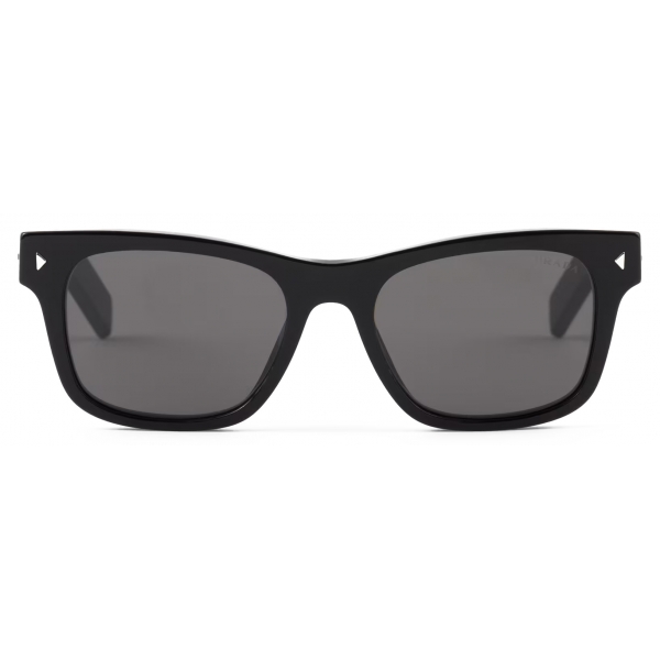 Prada - Iconic Metal Plaque - Square Sunglasses - Black Slate Gray - Prada Collection - Sunglasses - Prada Eyewear