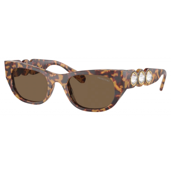 Swarovski - Oval Sunglasses - Brown - Sunglasses - Swarovski Eyewear