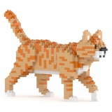 Jekca - Orange Tabby Cat Mini 01 - Lego - Sculpture - Construction - 4D - Brick Animals - Toys