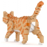 Jekca - Orange Tabby Cat Mini 01 - Lego - Sculpture - Construction - 4D - Brick Animals - Toys