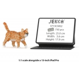 Jekca - Orange Tabby Cat Mini 01 - Lego - Sculpture - Construction - 4D - Brick Animals - Toys