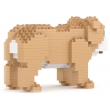 Jekca - English Bulldog Mini 01 - Lego - Sculpture - Construction - 4D - Brick Animals - Toys