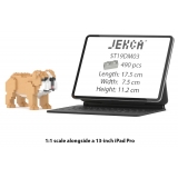 Jekca - English Bulldog Mini 01 - Lego - Sculpture - Construction - 4D - Brick Animals - Toys