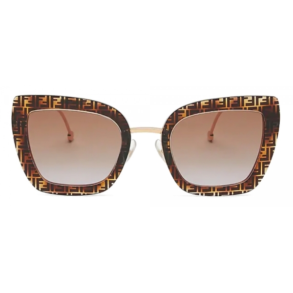 Fendi - F is Fendi - Cat Eye Sunglasses - Havana - Sunglasses - Fendi Eyewear