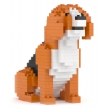 Jekca - Beagle Mini 01 - Lego - Scultura - Costruzione - 4D - Animali di Mattoncini - Toys