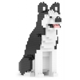 Jekca - Husky Mini 01 - Lego - Scultura - Costruzione - 4D - Animali di Mattoncini - Toys