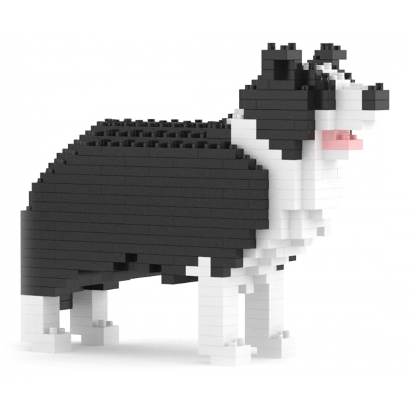 Jekca - Border Collie Mini 01 - Lego - Sculpture - Construction - 4D - Brick Animals - Toys