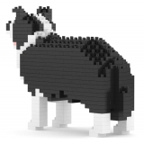 Jekca - Border Collie Mini 01 - Lego - Sculpture - Construction - 4D - Brick Animals - Toys