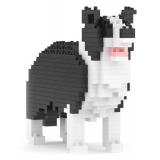 Jekca - Border Collie Mini 01 - Lego - Sculpture - Construction - 4D - Brick Animals - Toys