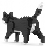 Jekca - Tuxedo Cat Mini 01 - Lego - Sculpture - Construction - 4D - Brick Animals - Toys