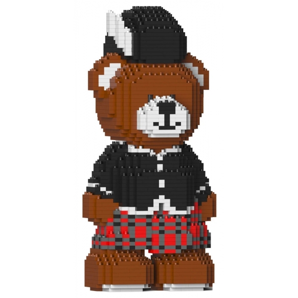 Jekca - Jekca Bear (Scottish) 01 - Lego - Scultura - Costruzione - 4D - Animali di Mattoncini - Toys