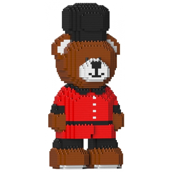 Jekca - Jekca Bear (King’s Guard) 01 - Lego - Scultura - Costruzione - 4D - Animali di Mattoncini - Toys