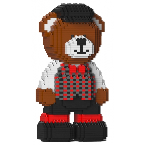 Jekca - Jekca Bear (Welsh) 01 - Lego - Sculpture - Construction - 4D - Brick Animals - Toys