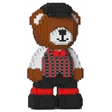 Jekca - Jekca Bear (Welsh) 01 - Lego - Sculpture - Construction - 4D - Brick Animals - Toys