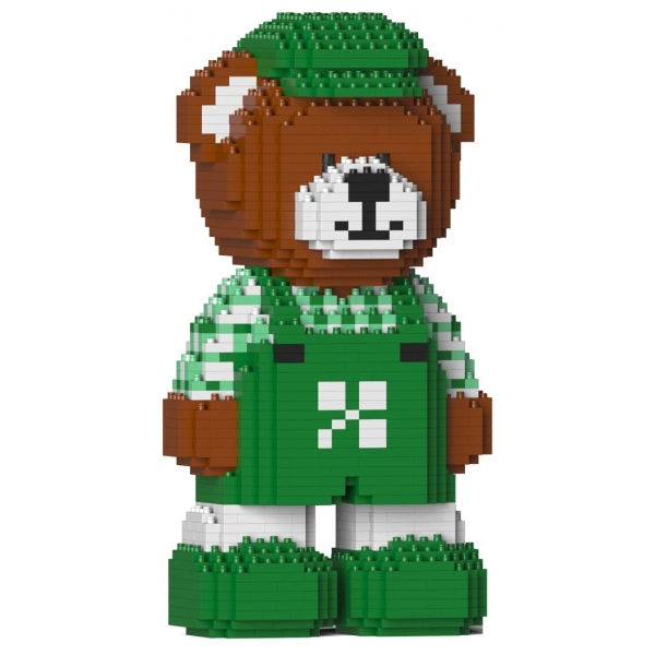 Jekca - Jekca Bear (Irish) 01 - Lego - Sculpture - Construction - 4D - Brick Animals - Toys