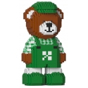 Jekca - Jekca Bear (Irish) 01 - Lego - Sculpture - Construction - 4D - Brick Animals - Toys