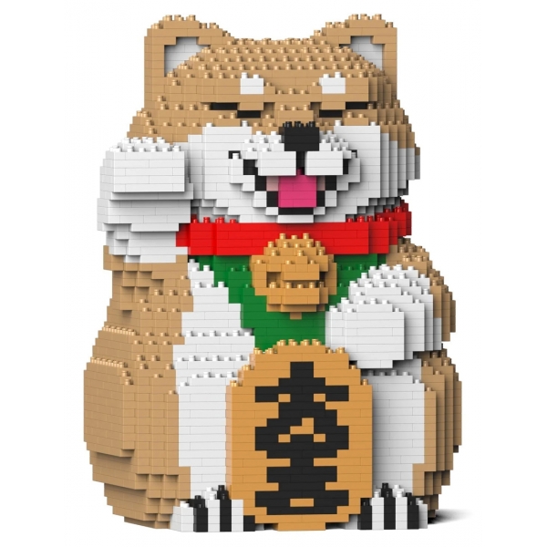 Jekca - Lucky Shiba Inu 01-M01 - Lego - Sculpture - Construction - 4D - Brick Animals - Toys