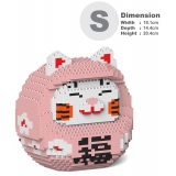 Jekca - Daruma Maneki Neko 01-M01 - Lego - Sculpture - Construction - 4D - Brick Animals - Toys