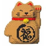 Jekca - Maneki Neko 02-M02 - Lego - Sculpture - Construction - 4D - Brick Animals - Toys