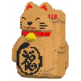 Jekca - Maneki Neko 02-M02 - Lego - Sculpture - Construction - 4D - Brick Animals - Toys