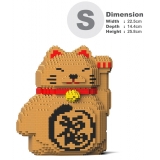 Jekca - Maneki Neko 02-M02 - Lego - Scultura - Costruzione - 4D - Animali di Mattoncini - Toys