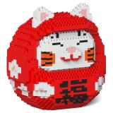 Jekca - Daruma Maneki Neko 01-M02 - Lego - Scultura - Costruzione - 4D - Animali di Mattoncini - Toys