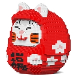 Jekca - Daruma Maneki Neko 01-M02 - Lego - Sculpture - Construction - 4D - Brick Animals - Toys