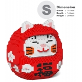 Jekca - Daruma Maneki Neko 01-M02 - Lego - Sculpture - Construction - 4D - Brick Animals - Toys