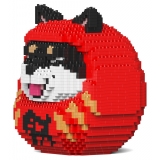 Jekca - Shiba Daruma Doll 01-M03 - Lego - Scultura - Costruzione - 4D - Animali di Mattoncini - Toys