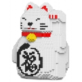 Jekca - Maneki Neko 02-M01 - Lego - Scultura - Costruzione - 4D - Animali di Mattoncini - Toys