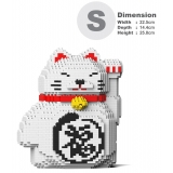 Jekca - Maneki Neko 02-M01 - Lego - Scultura - Costruzione - 4D - Animali di Mattoncini - Toys