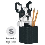 Jekca - French Bulldog Pencil Cup 01S - Lego - Sculpture - Construction - 4D - Brick Animals - Toys