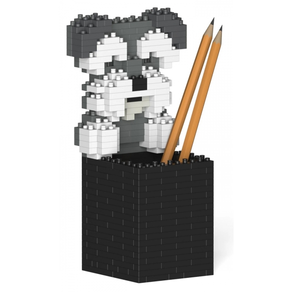 Jekca - Schnauzer Pencil Cup 01S - Lego - Sculpture - Construction - 4D - Brick Animals - Toys