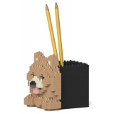 Jekca - Pomeranian Pencil Cup 01S - Lego - Sculpture - Construction - 4D - Brick Animals - Toys