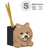 Jekca - Pomeranian Pencil Cup 01S - Lego - Sculpture - Construction - 4D - Brick Animals - Toys