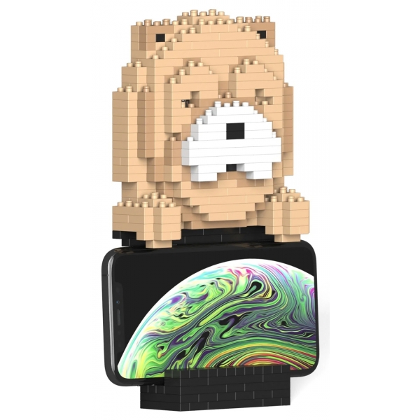 Jekca - Chow Chow Phone Stand 01S - Lego - Sculpture - Construction - 4D - Brick Animals - Toys