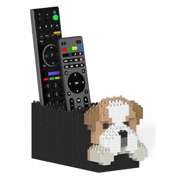 Jekca - English Bulldog Remote Control Rack 01S - Lego - Scultura - Costruzione - 4D - Animali di Mattoncini - Toys