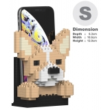 Jekca - Chihuahua Phone Stand 01S - Lego - Scultura - Costruzione - 4D - Animali di Mattoncini - Toys