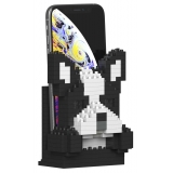 Jekca - Boston Terrier Phone Stand 01S - Lego - Sculpture - Construction - 4D - Brick Animals - Toys