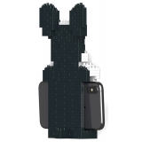 Jekca - French Bulldog Phone Stand 01S - Lego - Sculpture - Construction - 4D - Brick Animals - Toys