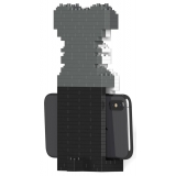 Jekca - Schnauzer Phone Stand 01S - Lego - Sculpture - Construction - 4D - Brick Animals - Toys