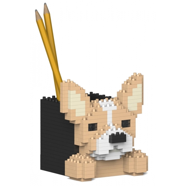 Jekca - Chihuahua Pencil Cup 01S - Lego - Scultura - Costruzione - 4D - Animali di Mattoncini - Toys