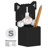 Jekca - Tuxedo Cat Pencil Cup 01S - Lego - Sculpture - Construction - 4D - Brick Animals - Toys