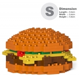 Jekca - Cheese Burger 01S - Lego - Sculpture - Construction - 4D - Brick Animals - Toys