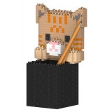 Jekca - Tabby Cat Pencil Cup 01S - Lego - Sculpture - Construction - 4D - Brick Animals - Toys