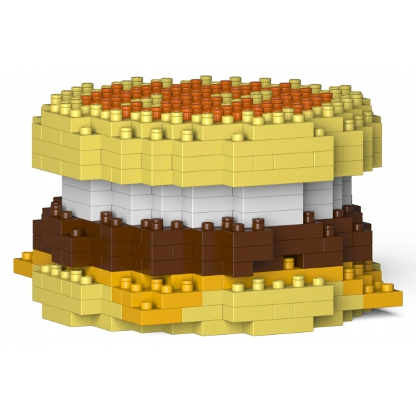 Jekca - Sausage Muffin with Egg 01S - Lego - Scultura - Costruzione - 4D - Animali di Mattoncini - Toys